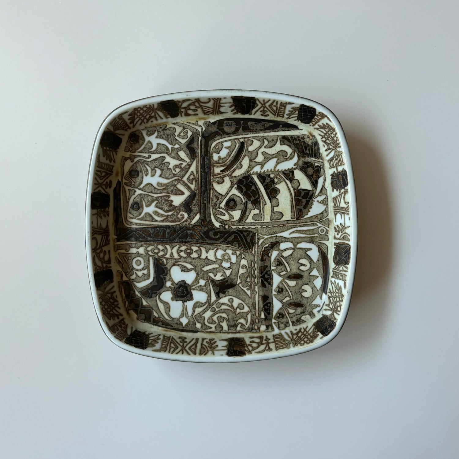 【北欧 デンマーク ヴィンテージ】Royal copenhagen （ロイヤルコペンハーゲン） Baca （バッカ）square plate