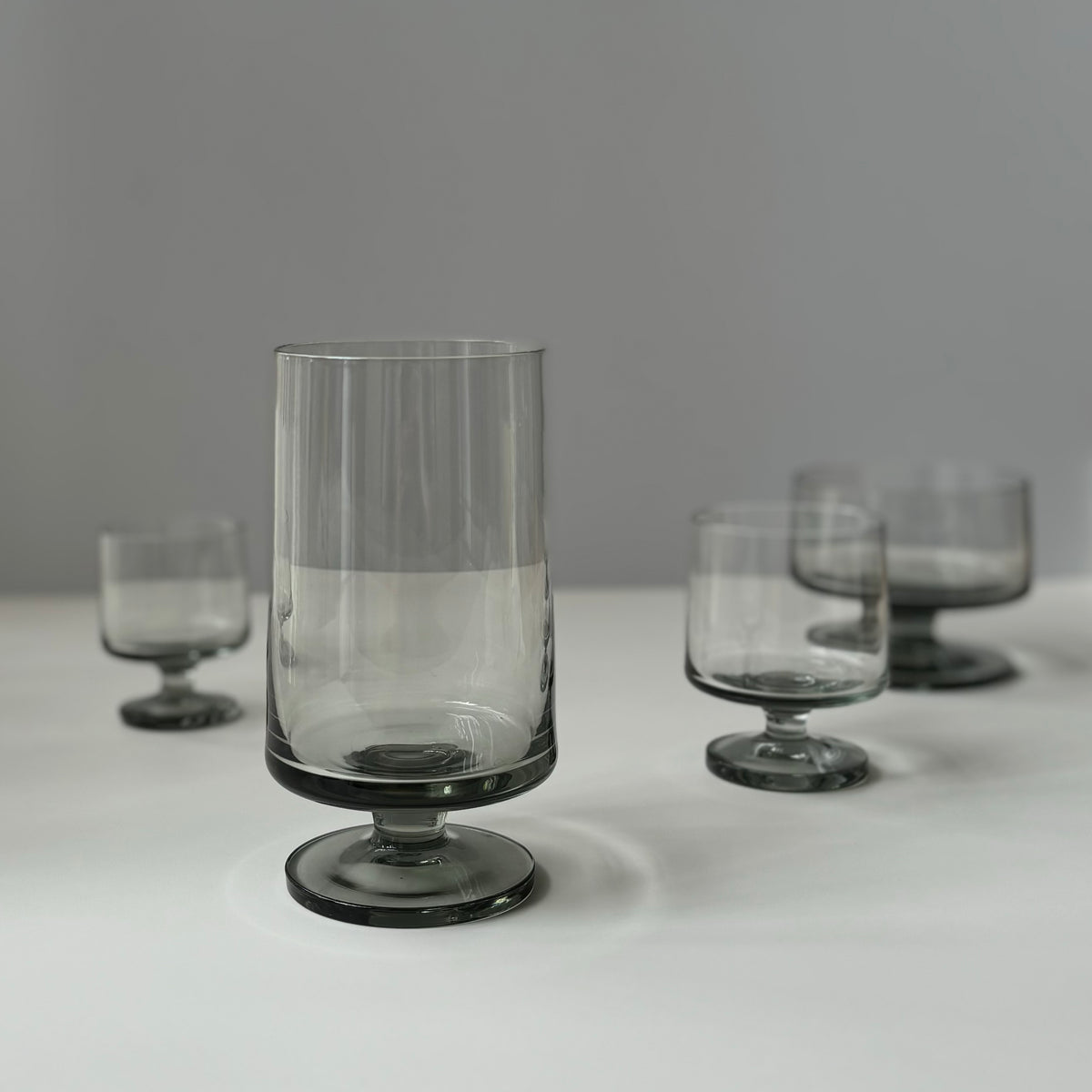 【北欧 デンマーク ヴィンテージ】Holmegaard （ホルムガード） Stub （スタブ） smoke glass