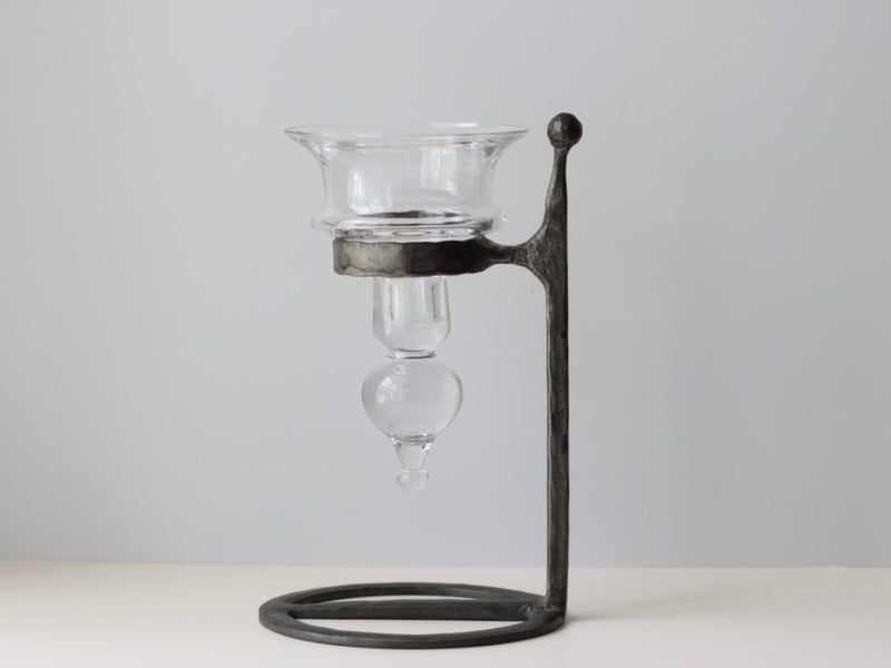 Boda Smid （ボダ・スミデ） Bertil Vallien（バーティル・ヴァリーン） candle stand glass/iron │ 北欧 スウェーデン ヴィンテージ キャンドルホルダー ガラス/アイアン