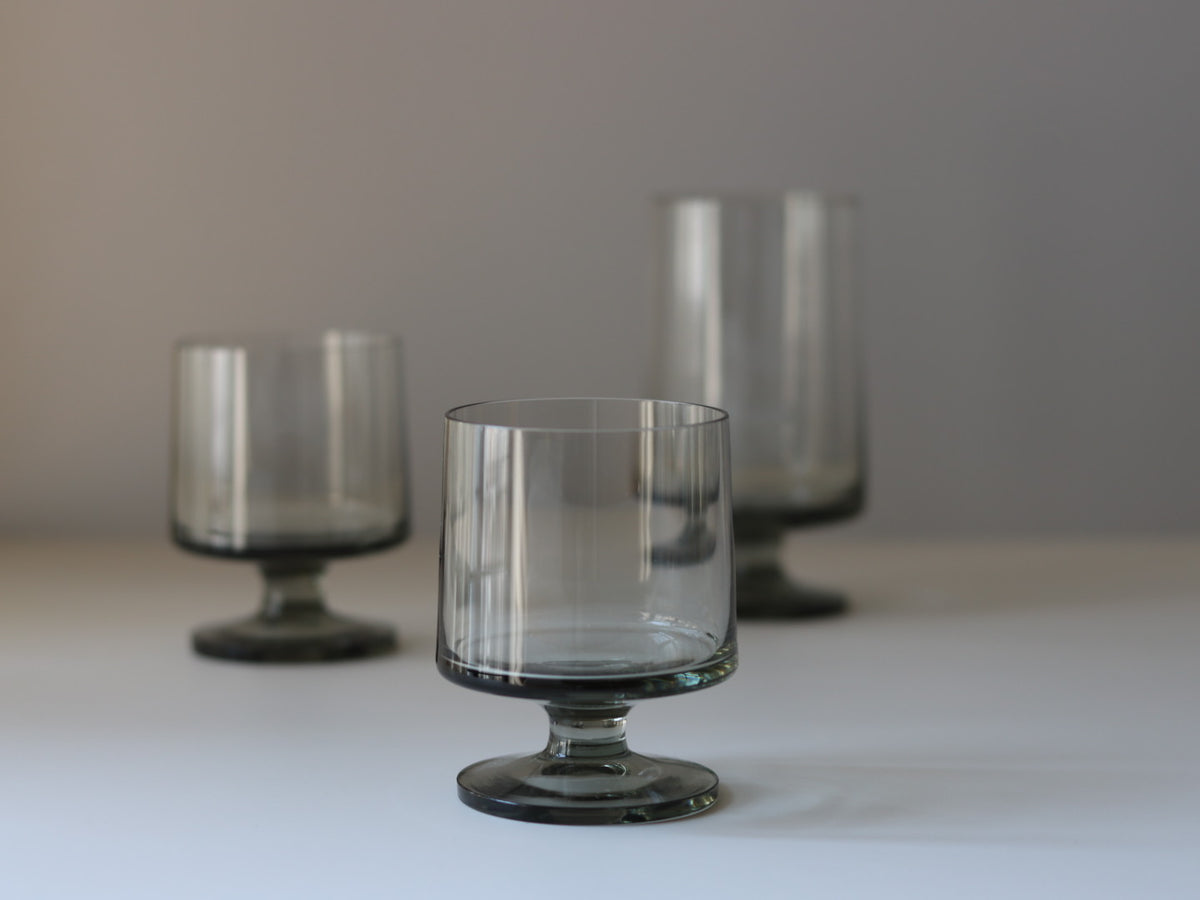 【北欧 デンマーク ヴィンテージ】Holmegaard （ホルムガード） Stub （スタブ） smoke glass