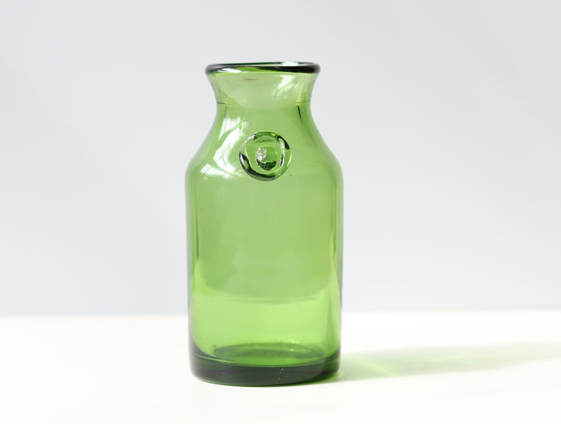 Boda（ボダ） フェイスモチーフ フラワーベース グリーン H14cm / Erik Höglund ｜ 北欧ヴィンテージ スウェーデン