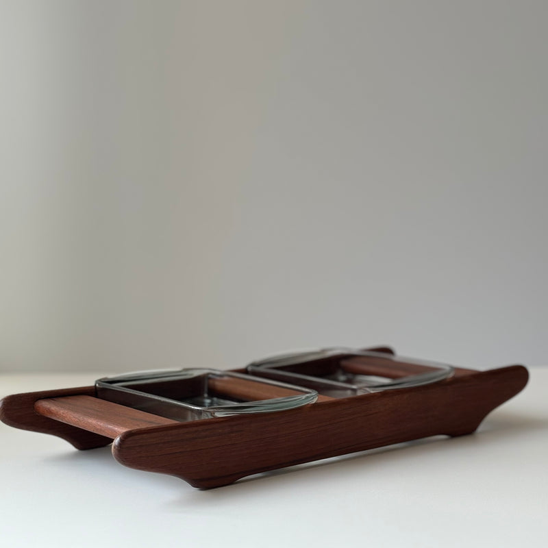 Jens.H.Quistgaard （イェンス・クイストゴー ）  teak/glass serving dish │ 北欧ヴィンテージ デンマーク チーク/ガラス