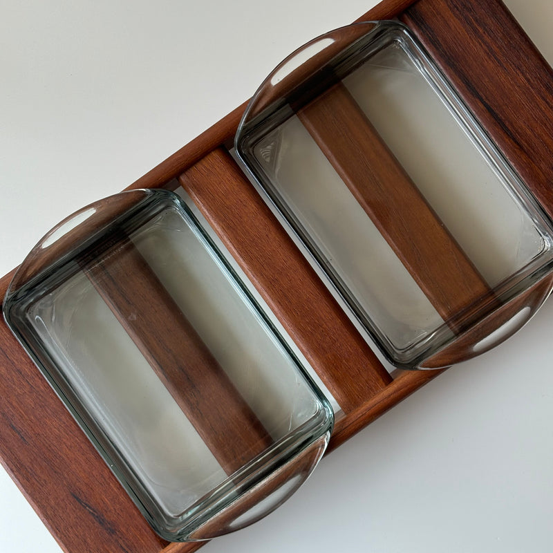 Jens.H.Quistgaard （イェンス・クイストゴー ）  teak/glass serving dish │ 北欧ヴィンテージ デンマーク チーク/ガラス