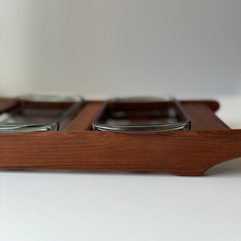 Jens.H.Quistgaard （イェンス・クイストゴー ）  teak/glass serving dish │ 北欧ヴィンテージ デンマーク チーク/ガラス