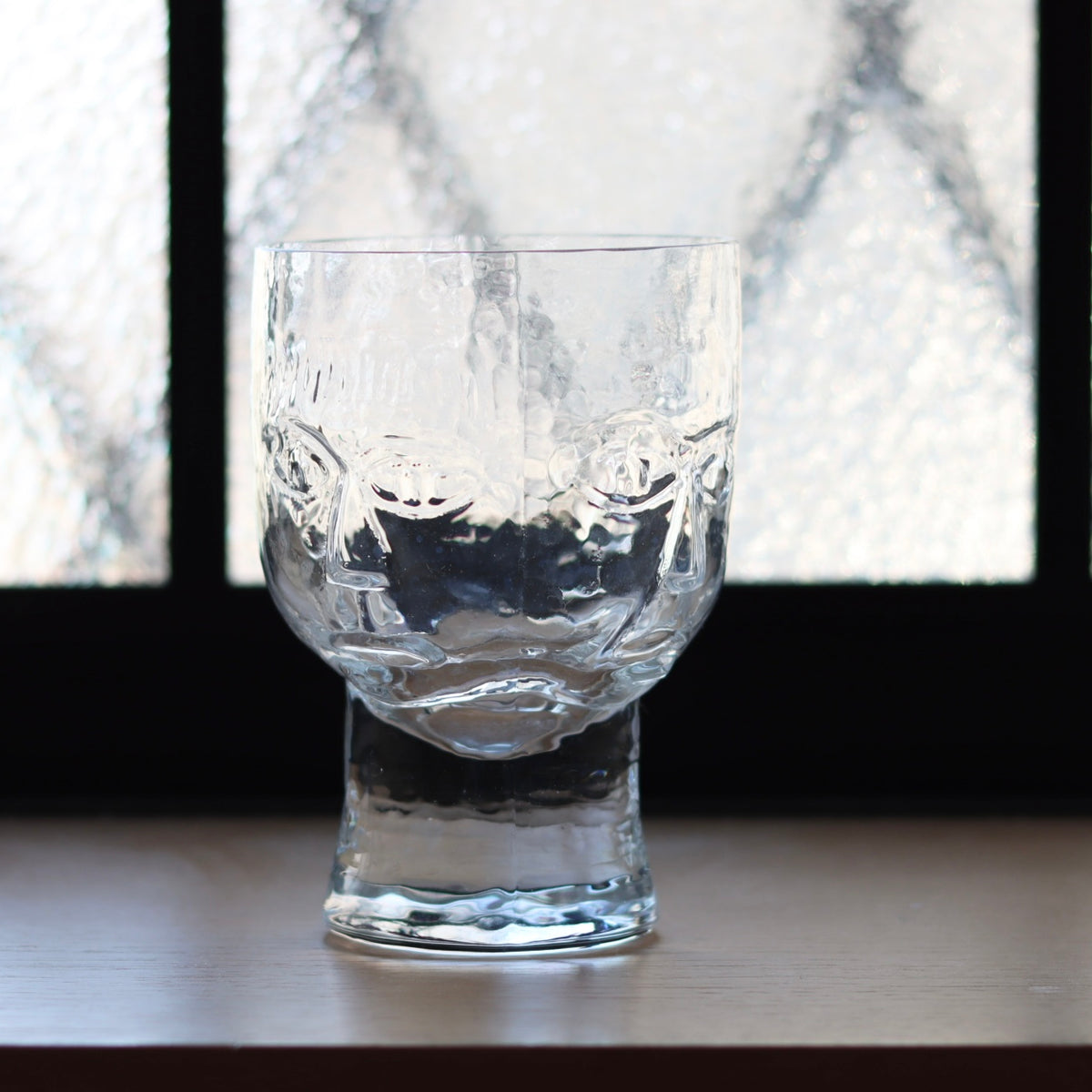 Boda （ボダ）Erik Höglund（エリック・ホグラン）face glass clear │ 北欧 スウェーデン ヴィンテージ グラス フェイス