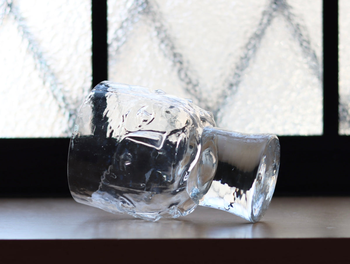 Boda （ボダ）Erik Höglund（エリック・ホグラン）face glass clear │ 北欧 スウェーデン ヴィンテージ グラス フェイス