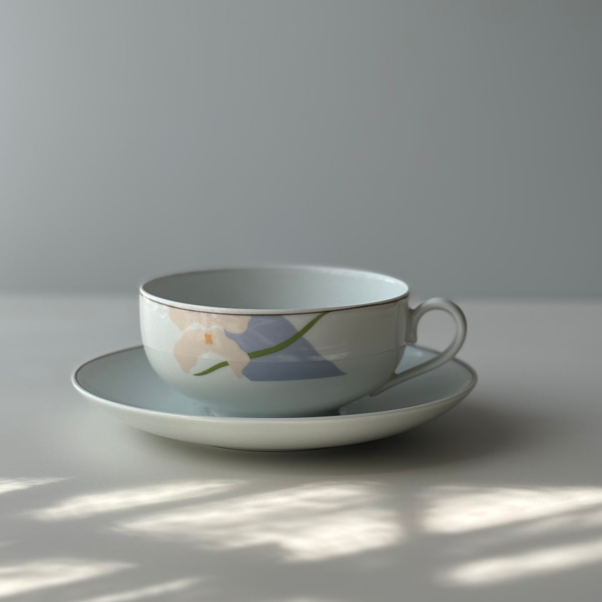 【北欧 デンマーク ヴィンテージ】B&G（ビング・オー・グレンダール） Blue Orchid（ブルーオーキッド） tea C/S