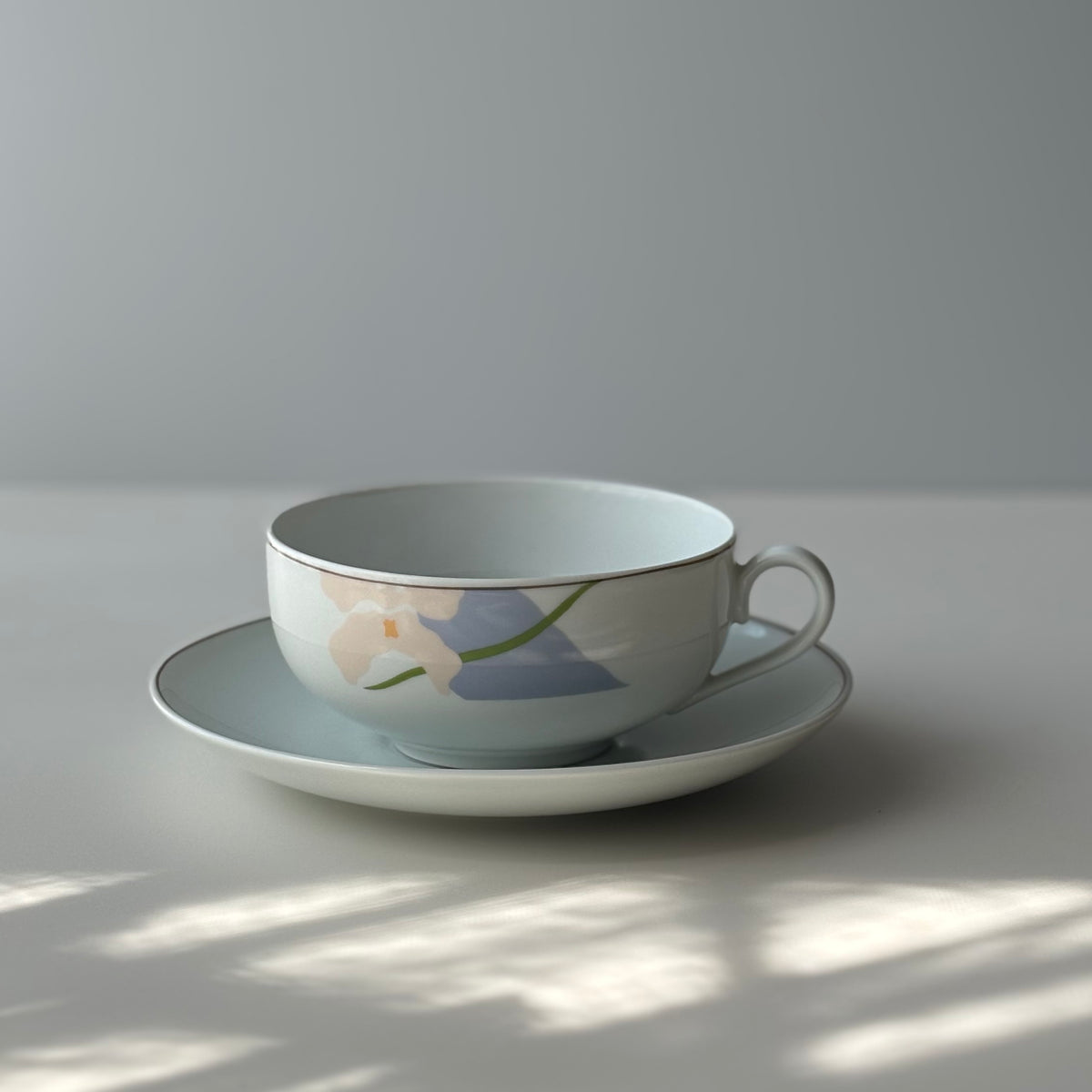 【北欧 デンマーク ヴィンテージ】B&G（ビング・オー・グレンダール） Blue Orchid（ブルーオーキッド） tea C/S