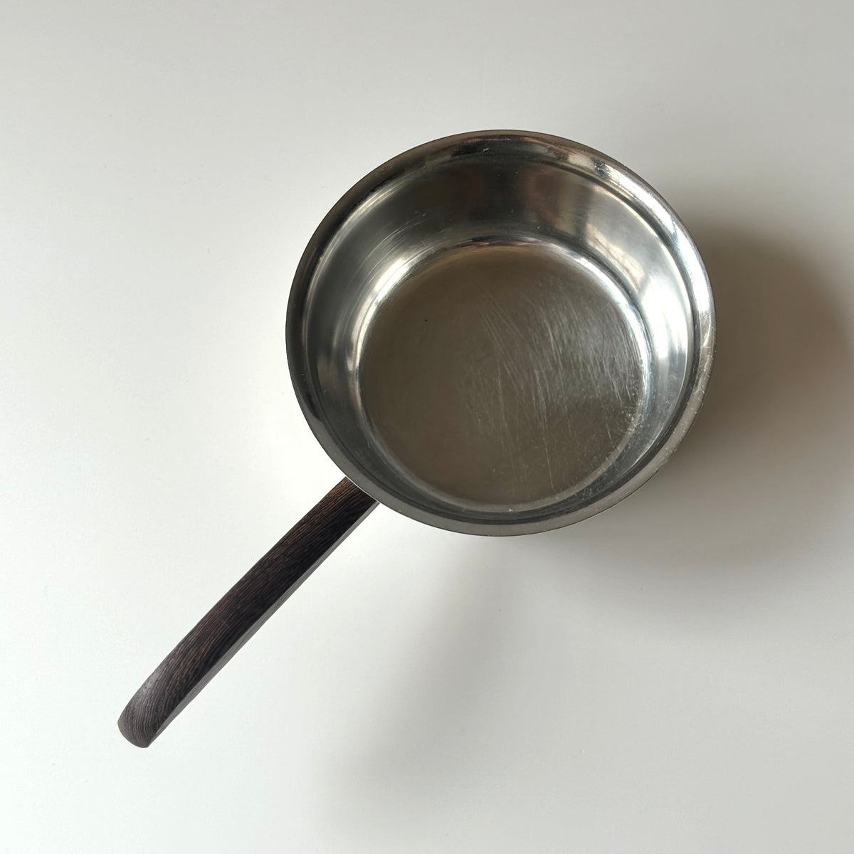 Teak butter pourer │ 北欧ヴィンテージ デンマーク チーク/ステンレス バターパン 陶磁器