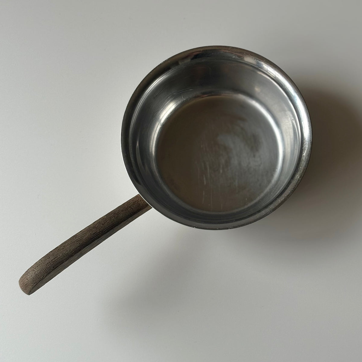 Teak butter pourer │ 北欧ヴィンテージ デンマーク チーク/ステンレス バターパン 陶磁器