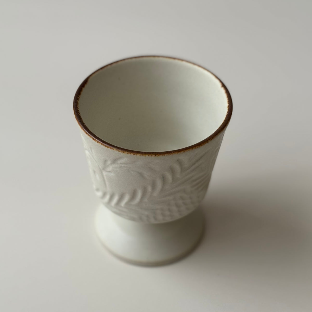 tone. goblet シイナナナエ 白マット M J71 リーフ │ 日本 陶磁器 ゴブレット