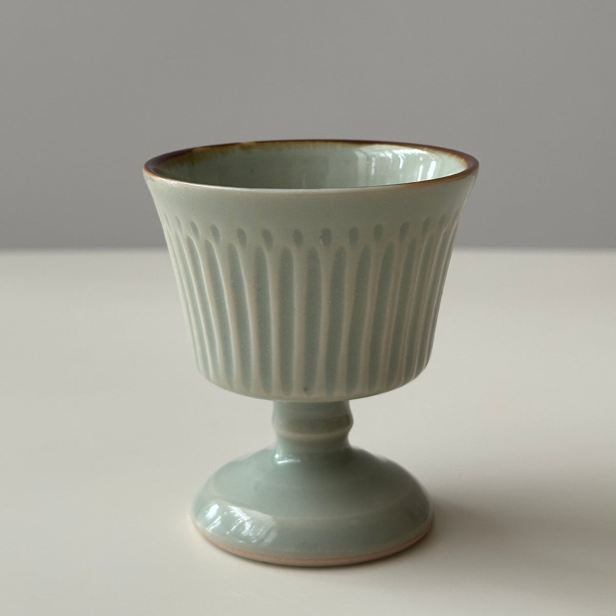tone. goblet シイナナナエ 青磁 S J67 ストライプ │ 日本 陶磁器 ゴブレット