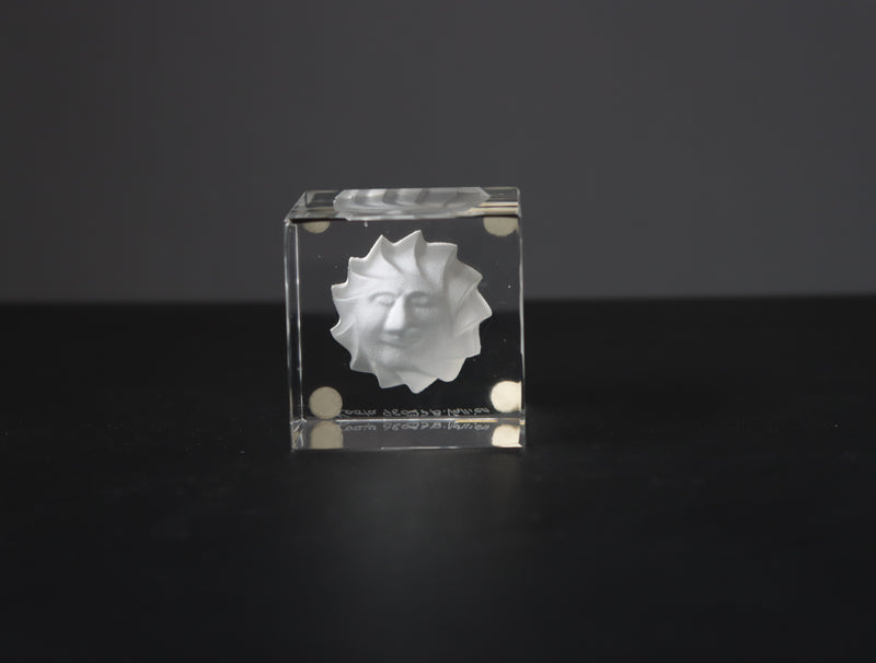 Kosta Boda （コスタ・ボダ） Bertil Vallien（バーティル・ヴァリーン） Crystal Fantasy（クリスタルファンタジー）sunny fase 98627 │ 北欧 スウェーデン ヴィンテージ ガラスアート 太陽の顔