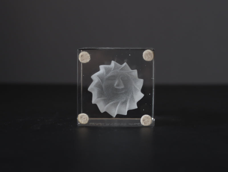 Kosta Boda （コスタ・ボダ） Bertil Vallien（バーティル・ヴァリーン） Crystal Fantasy（クリスタルファンタジー）sunny fase 98627 │ 北欧 スウェーデン ヴィンテージ ガラスアート 太陽の顔