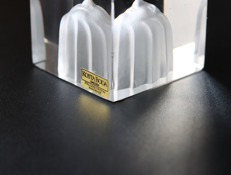 Kosta Boda （コスタ・ボダ） Bertil Vallien（バーティル・ヴァリーン） Crystal Fantasy（クリスタルファンタジー）sunny fase 98627 │ 北欧 スウェーデン ヴィンテージ ガラスアート 太陽の顔