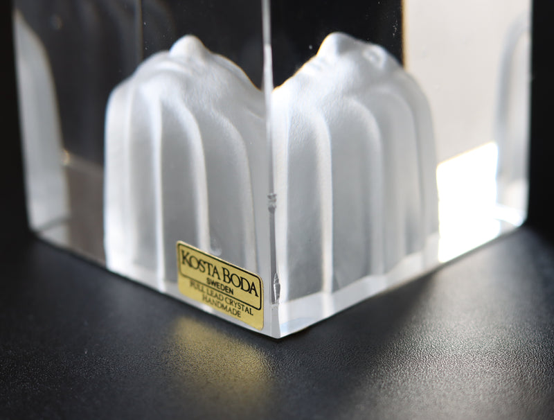 Kosta Boda （コスタ・ボダ） Bertil Vallien（バーティル・ヴァリーン） Crystal Fantasy（クリスタルファンタジー）sunny fase 98627 │ 北欧 スウェーデン ヴィンテージ ガラスアート 太陽の顔