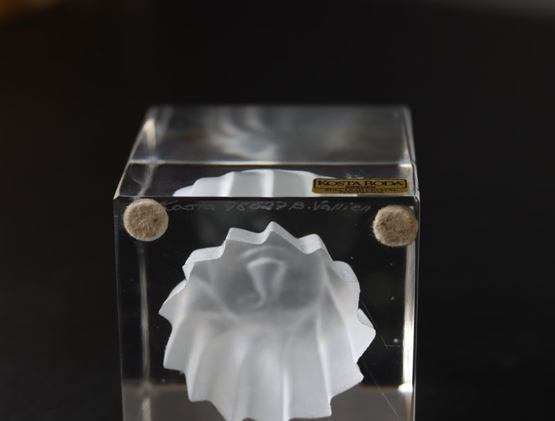 Kosta Boda （コスタ・ボダ） Bertil Vallien（バーティル・ヴァリーン） Crystal Fantasy（クリスタルファンタジー）sunny fase 98627 │ 北欧 スウェーデン ヴィンテージ ガラスアート 太陽の顔