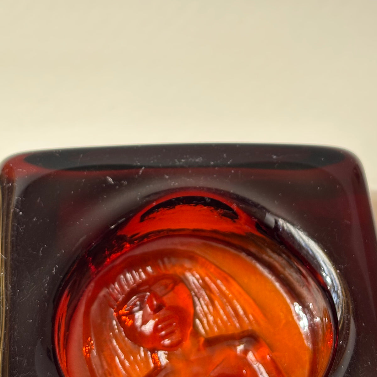 【北欧 スウェーデン ヴィンテージ】Boda （ボダ）Erik Höglund（エリック・ホグラン）ashtray amber women