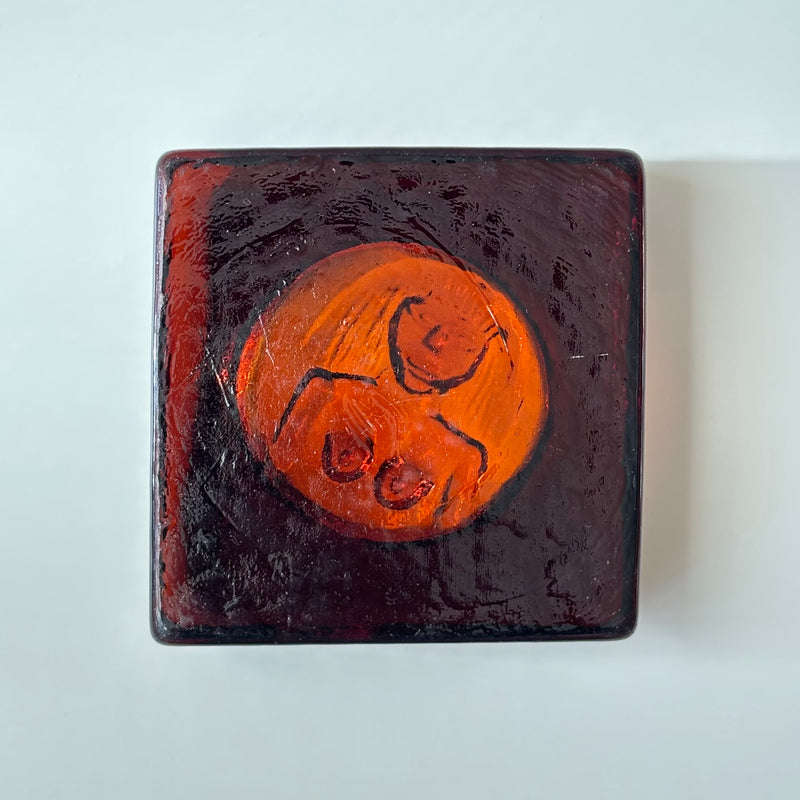 Boda（ボダ） 女性モチーフ アッシュトレイ アンバー 1772 / Erik Höglund ｜ 北欧ヴィンテージ スウェーデン