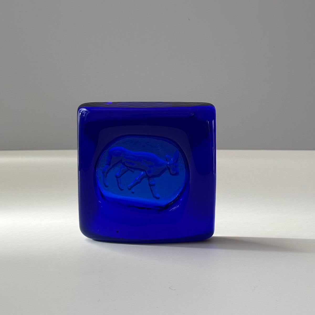 【北欧 スウェーデン ヴィンテージ】Boda （ボダ）Erik Höglund（エリック・ホグラン）ashtray blue cow