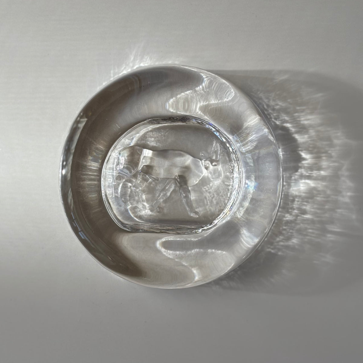 【北欧 スウェーデン ヴィンテージ】Boda （ボダ）Erik Höglund（エリック・ホグラン）ashtray clear cow