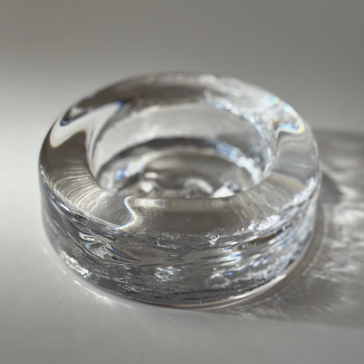 【北欧 スウェーデン ヴィンテージ】Boda （ボダ）Erik Höglund（エリック・ホグラン）ashtray clear cow