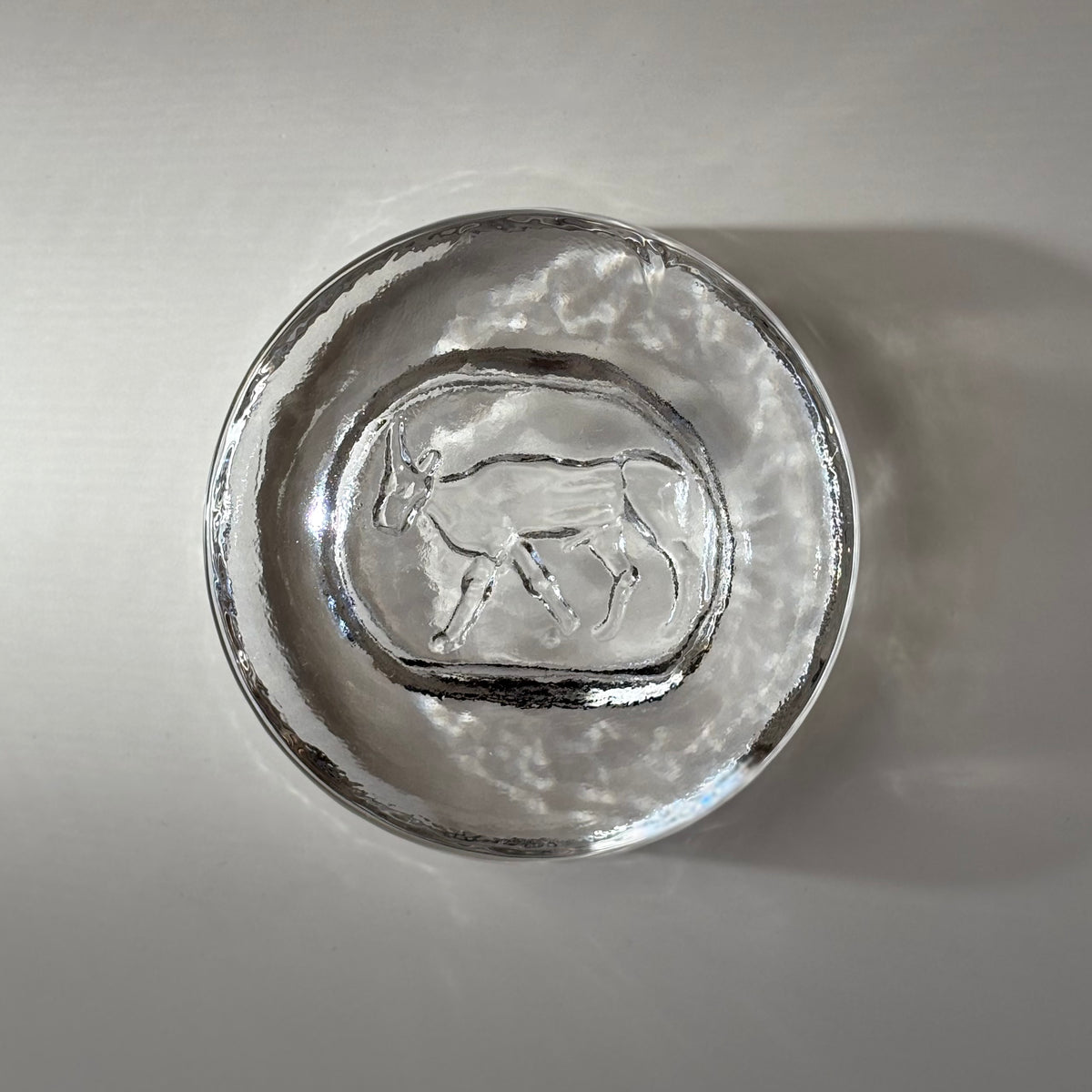 【北欧 スウェーデン ヴィンテージ】Boda （ボダ）Erik Höglund（エリック・ホグラン）ashtray clear cow