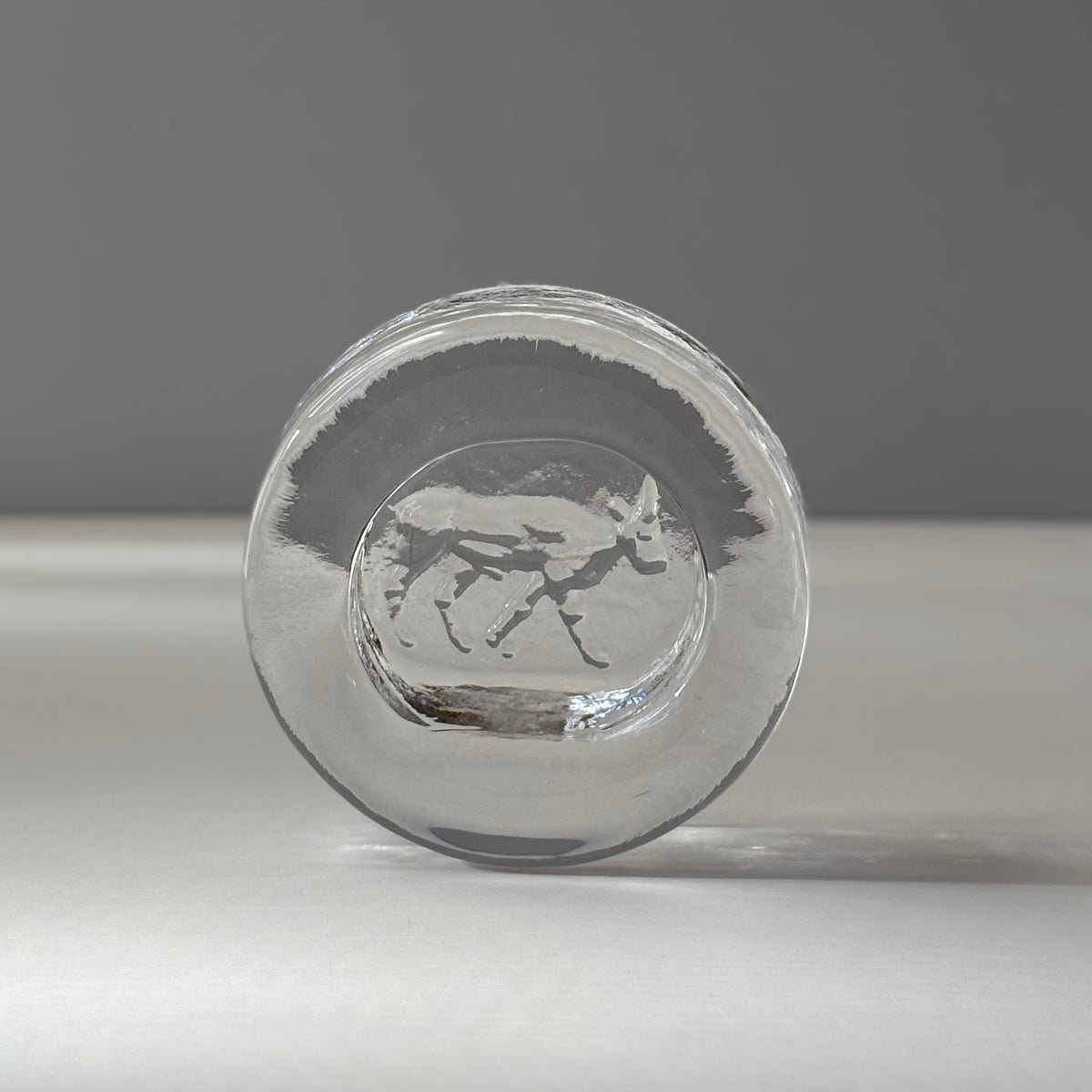 【北欧 スウェーデン ヴィンテージ】Boda （ボダ）Erik Höglund（エリック・ホグラン）ashtray clear cow