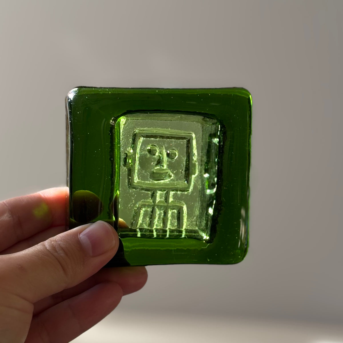 Boda （ボダ）Erik Höglund（エリック・ホグラン）ashtray green human │ 北欧 スウェーデン ヴィンテージ アッシュトレイ 人 グリーン ガラス 1775