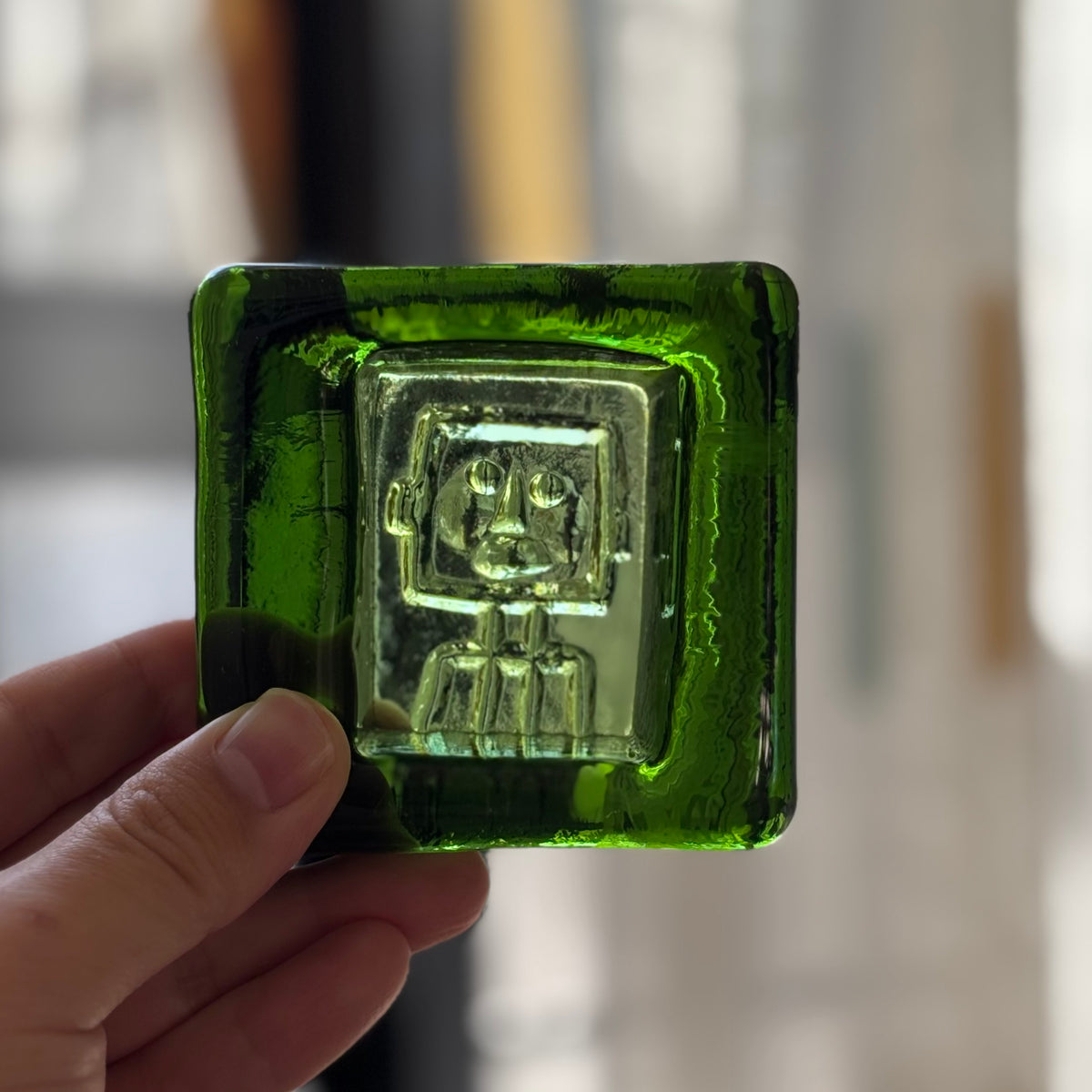 Boda （ボダ）Erik Höglund（エリック・ホグラン）ashtray green human │ 北欧 スウェーデン ヴィンテージ アッシュトレイ 人 グリーン ガラス 1775