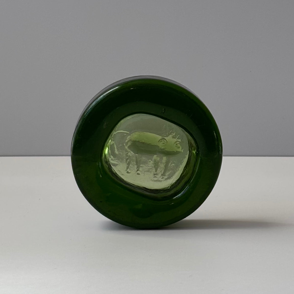 Boda （ボダ）Erik Höglund（エリック・ホグラン）ashtray green cat │ 北欧 スウェーデン ヴィンテージ アッシュトレイ 猫 グリーン ガラス 1776