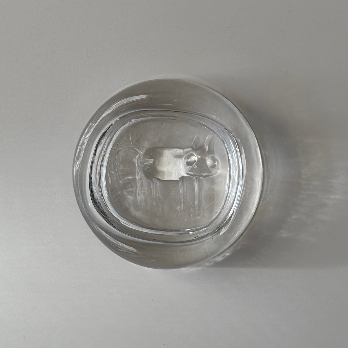 Boda （ボダ）Erik Höglund（エリック・ホグラン）ashtray clear cat │ 北欧 スウェーデン ヴィンテージ アッシュトレイ 猫 クリア ガラス 1778