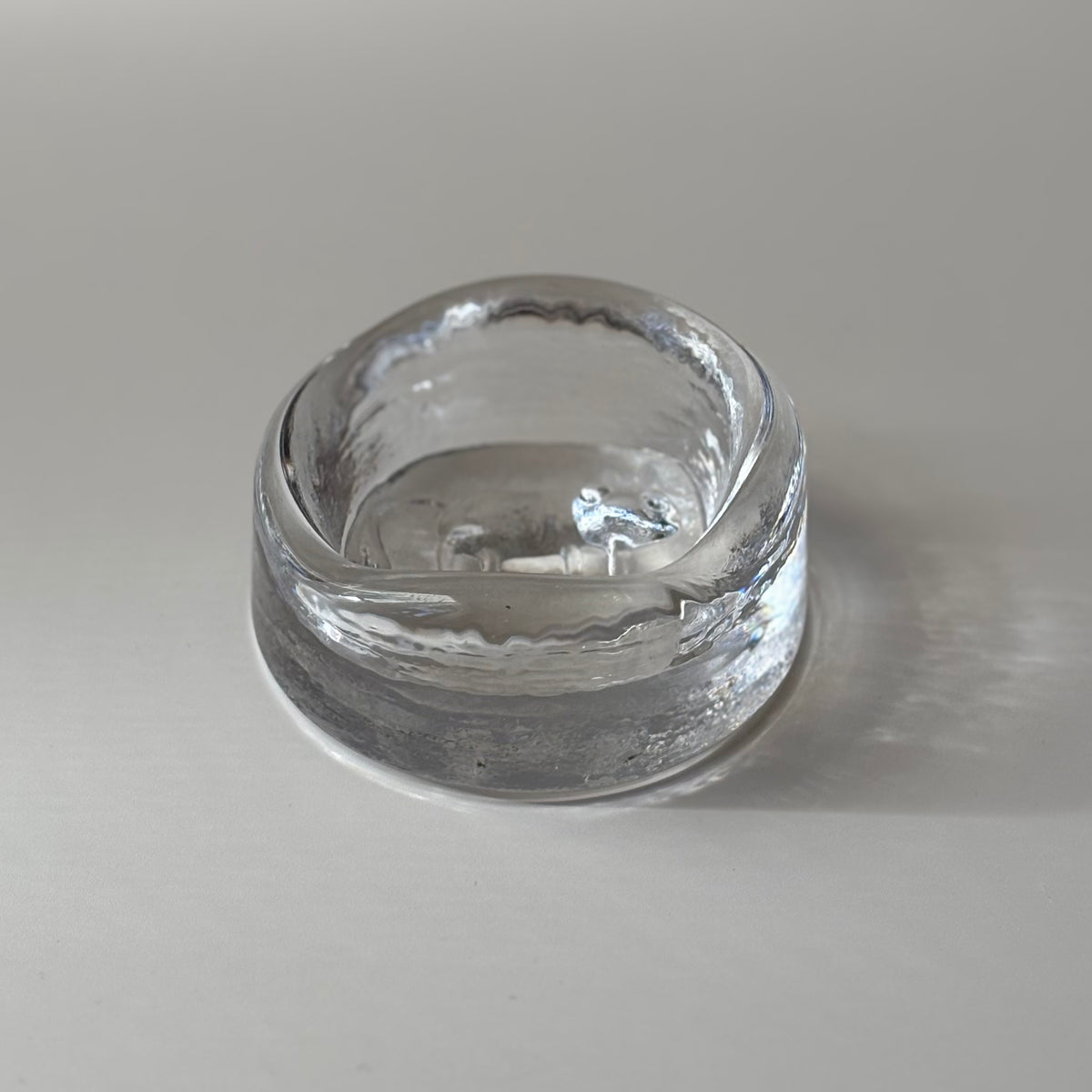 Boda （ボダ）Erik Höglund（エリック・ホグラン）ashtray clear cat │ 北欧 スウェーデン ヴィンテージ アッシュトレイ 猫 クリア ガラス 1778