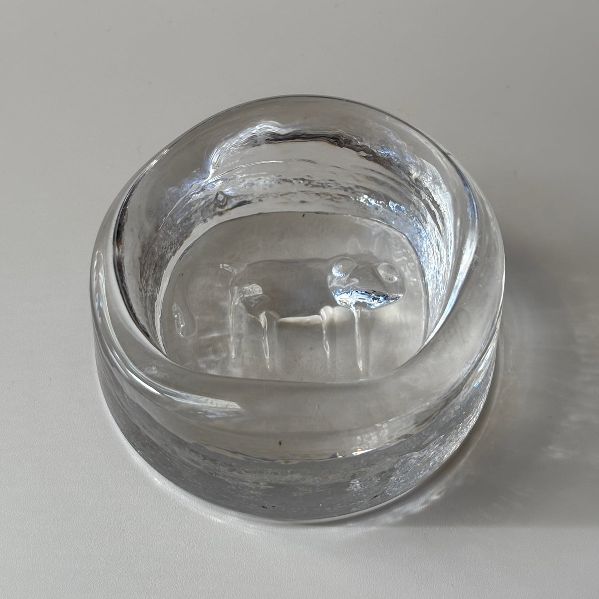 Boda （ボダ）Erik Höglund（エリック・ホグラン）ashtray clear cat │ 北欧 スウェーデン ヴィンテージ アッシュトレイ 猫 クリア ガラス 1778
