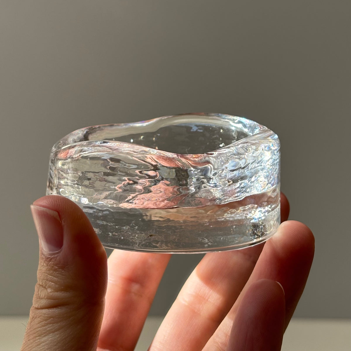 Boda （ボダ）Erik Höglund（エリック・ホグラン）ashtray clear cat │ 北欧 スウェーデン ヴィンテージ アッシュトレイ 猫 クリア ガラス 1778