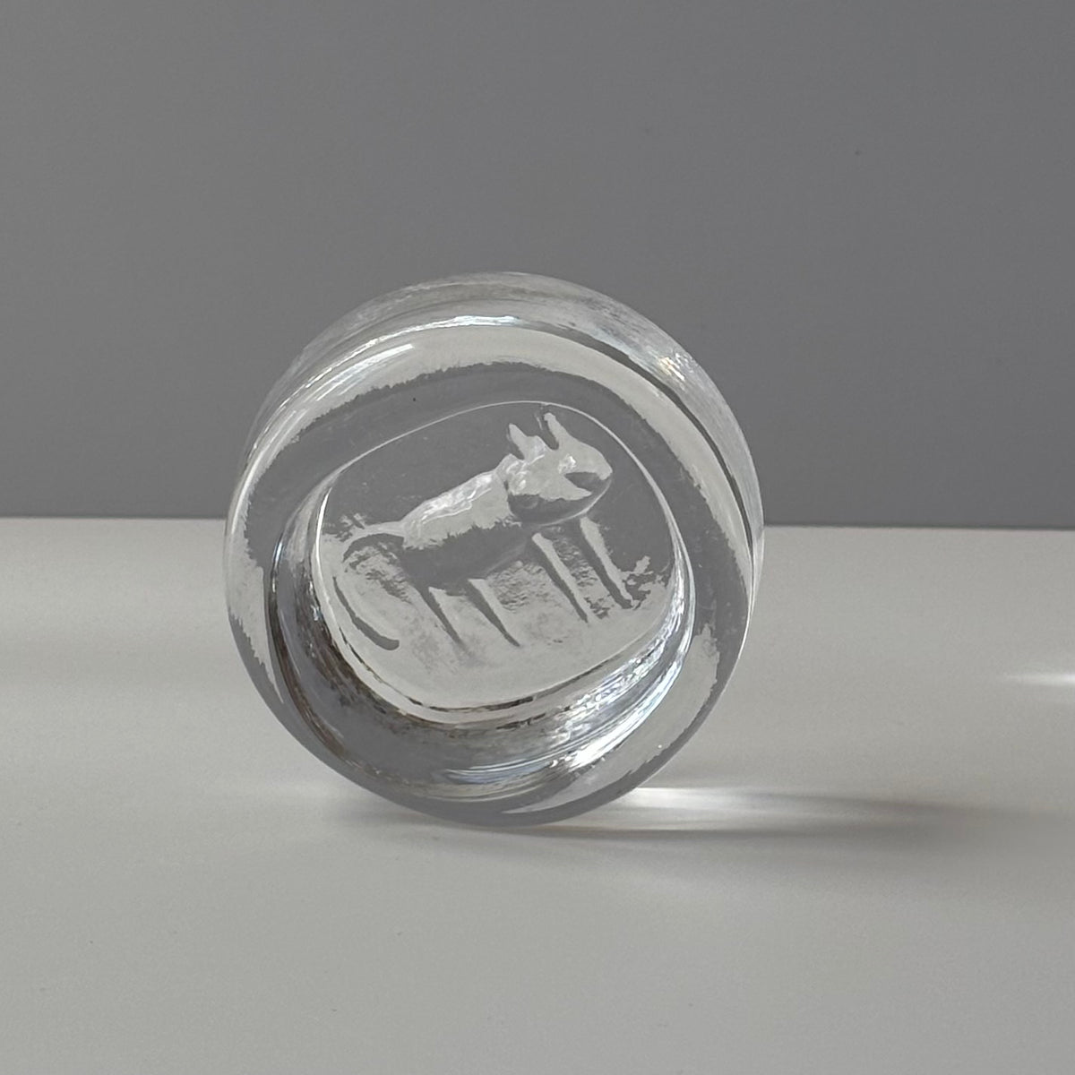 Boda （ボダ）Erik Höglund（エリック・ホグラン）ashtray clear cat │ 北欧 スウェーデン ヴィンテージ アッシュトレイ 猫 クリア ガラス 1778