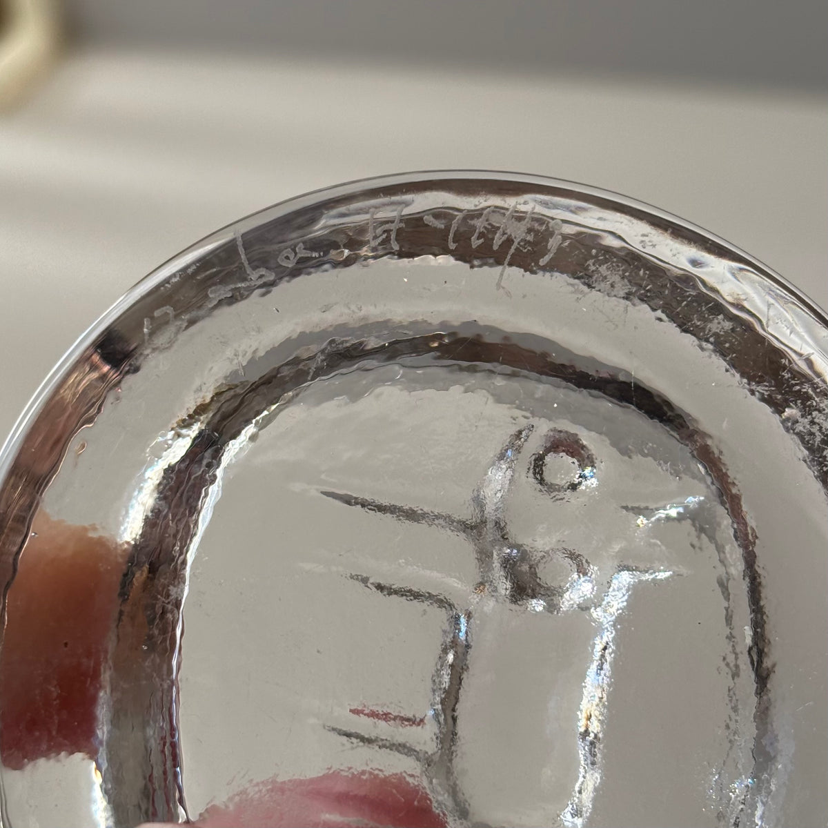 Boda （ボダ）Erik Höglund（エリック・ホグラン）ashtray clear cat │ 北欧 スウェーデン ヴィンテージ アッシュトレイ 猫 クリア ガラス 1778