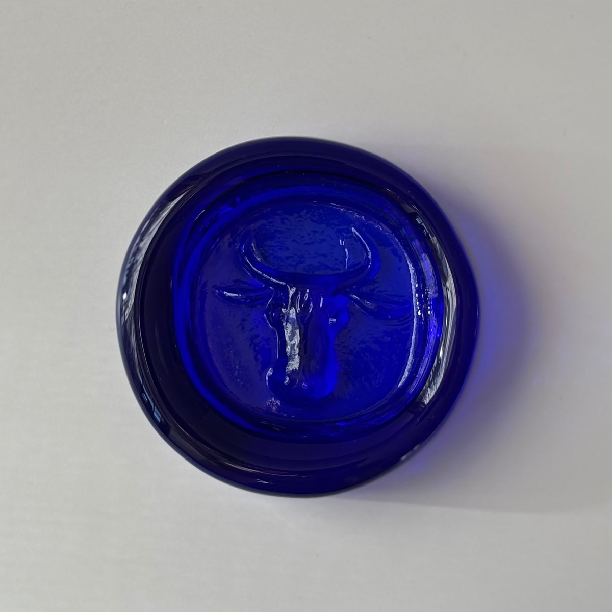 Boda （ボダ）Erik Höglund（エリック・ホグラン）ashtray blue cow │ 北欧 スウェーデン ヴィンテージ アッシュトレイ 牛 ブルー ガラス 1780