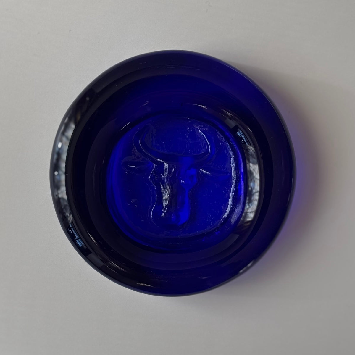 Boda （ボダ）Erik Höglund（エリック・ホグラン）ashtray blue cow │ 北欧 スウェーデン ヴィンテージ アッシュトレイ 牛 ブルー ガラス 1782