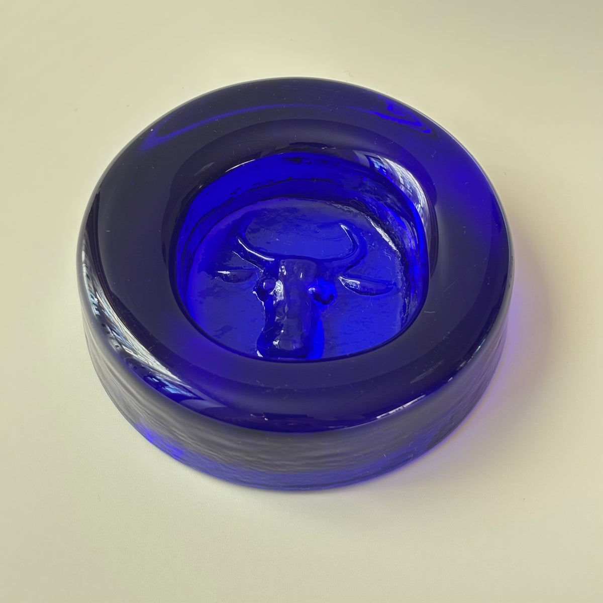 Boda （ボダ）Erik Höglund（エリック・ホグラン）ashtray blue cow │ 北欧 スウェーデン ヴィンテージ アッシュトレイ 牛 ブルー ガラス 1782