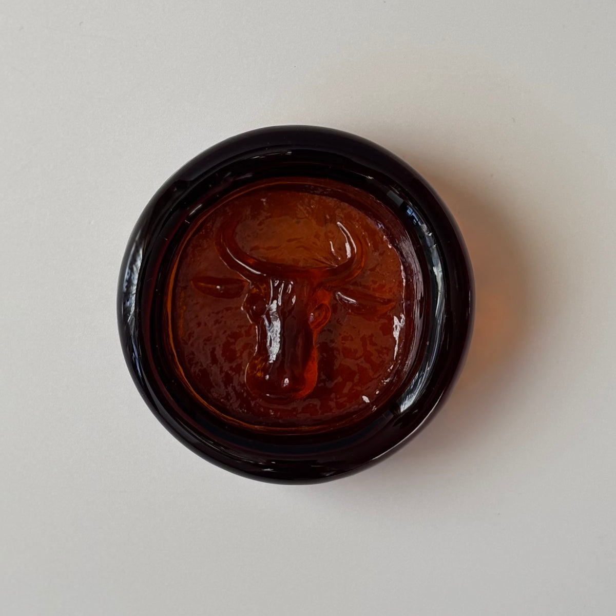 Boda （ボダ）Erik Höglund（エリック・ホグラン）ashtray amber cow │ 北欧 スウェーデン ヴィンテージ アッシュトレイ 牛 アンバー ガラス 1785