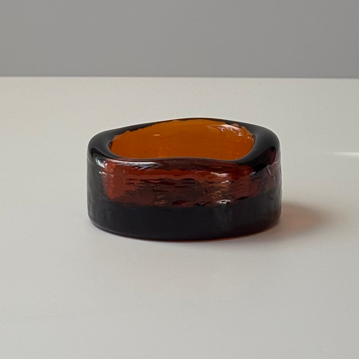 Boda （ボダ）Erik Höglund（エリック・ホグラン）ashtray amber cow │ 北欧 スウェーデン ヴィンテージ アッシュトレイ 牛 アンバー ガラス 1785