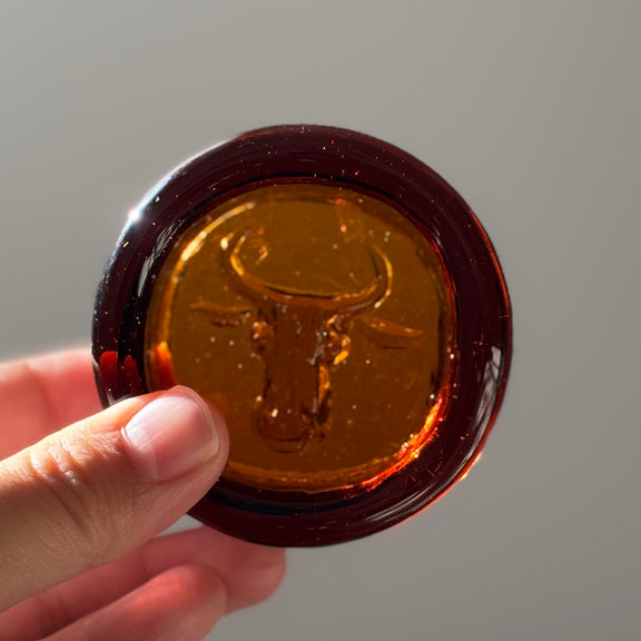 Boda(ボダ) 牛モチーフ アッシュトレイ アンバー 1785 / Erik Boda(ボダ) 牛モチーフ アッシュトレイ アンバー 1785 / Erik