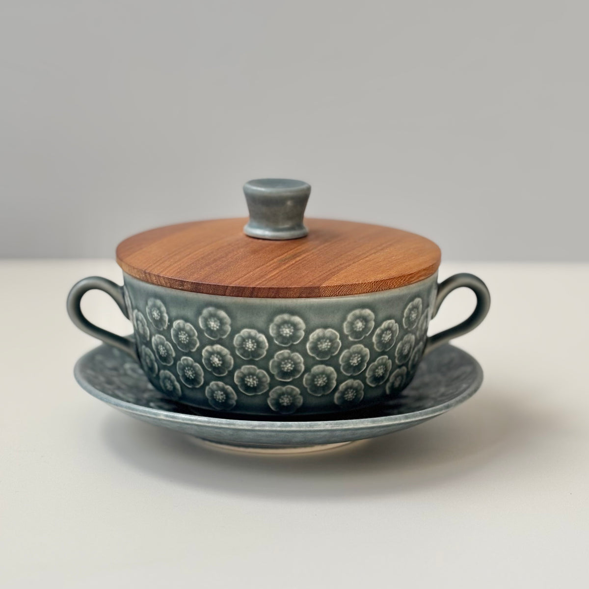 Jens.H.Quistgaard （イェンス・クイストゴー） Azur （アズール） soup cup saucer（蓋付き） │ 北欧ヴィンテージ デンマーク 食器 スープカップ 陶磁器