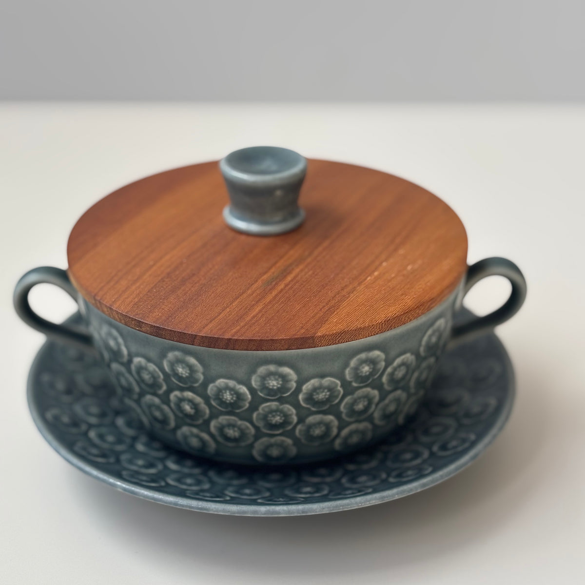 Jens.H.Quistgaard （イェンス・クイストゴー） Azur （アズール） soup cup saucer（蓋付き） │ 北欧ヴィンテージ デンマーク 食器 スープカップ 陶磁器