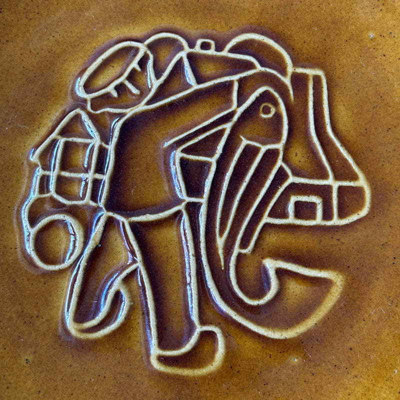 Michael Andersen&son （マイケル・アンダーセン） 16cm plate brown  │ 北欧ヴィンテージ デンマーク 食器 プレート 陶磁器