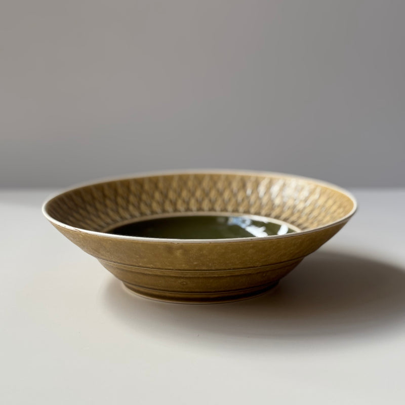 Jens.H.Quistgaard （イェンス・クイストゴー） Relief（レリーフ）deep plate green │ 北欧ヴィンテージ デンマーク 食器 プレート 陶磁器