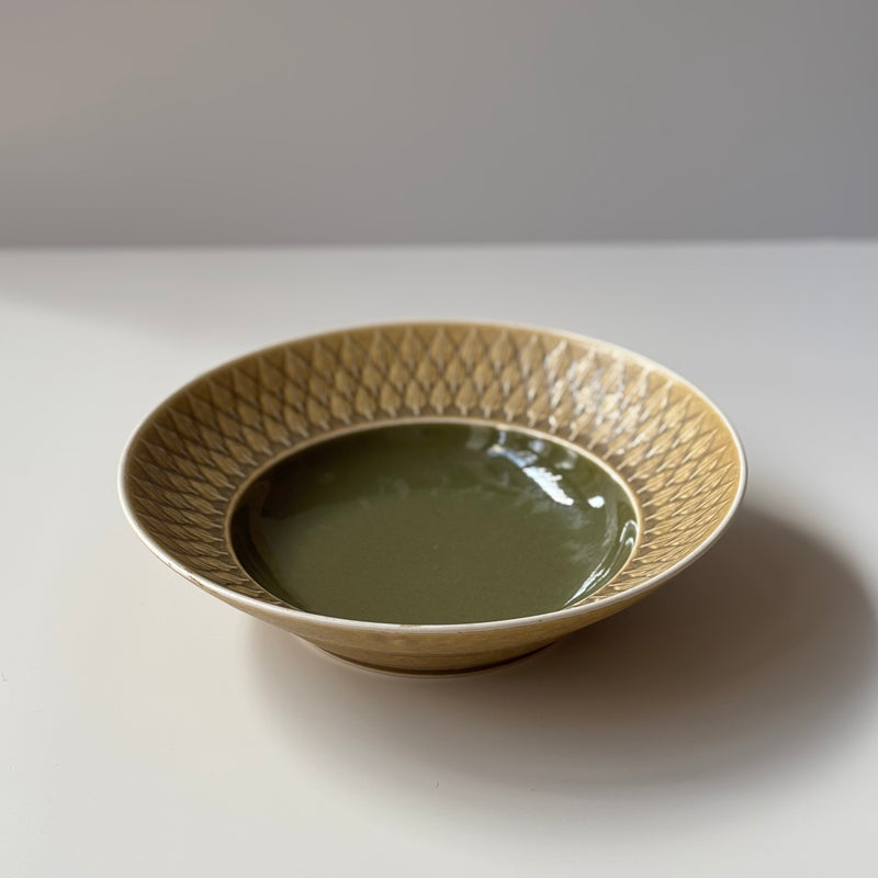Jens.H.Quistgaard （イェンス・クイストゴー） Relief（レリーフ）deep plate green │ 北欧ヴィンテージ デンマーク 食器 プレート 陶磁器