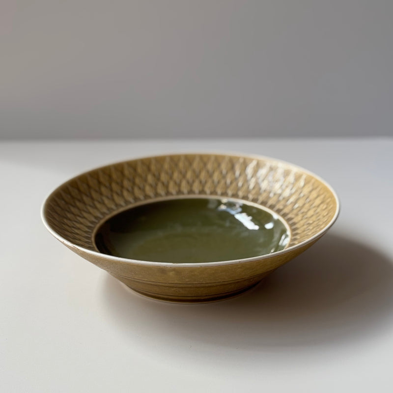 Jens.H.Quistgaard （イェンス・クイストゴー） Relief（レリーフ）deep plate green │ 北欧ヴィンテージ デンマーク 食器 プレート 陶磁器