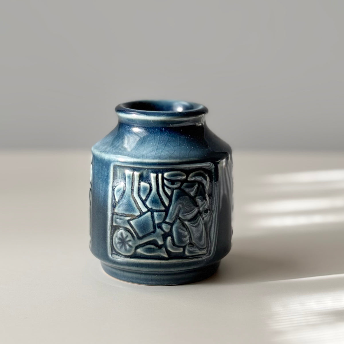 Michael Andersen&son （マイケル・アンダーセン） small vase blue │ 北欧ヴィンテージ デンマーク 花瓶 陶磁器